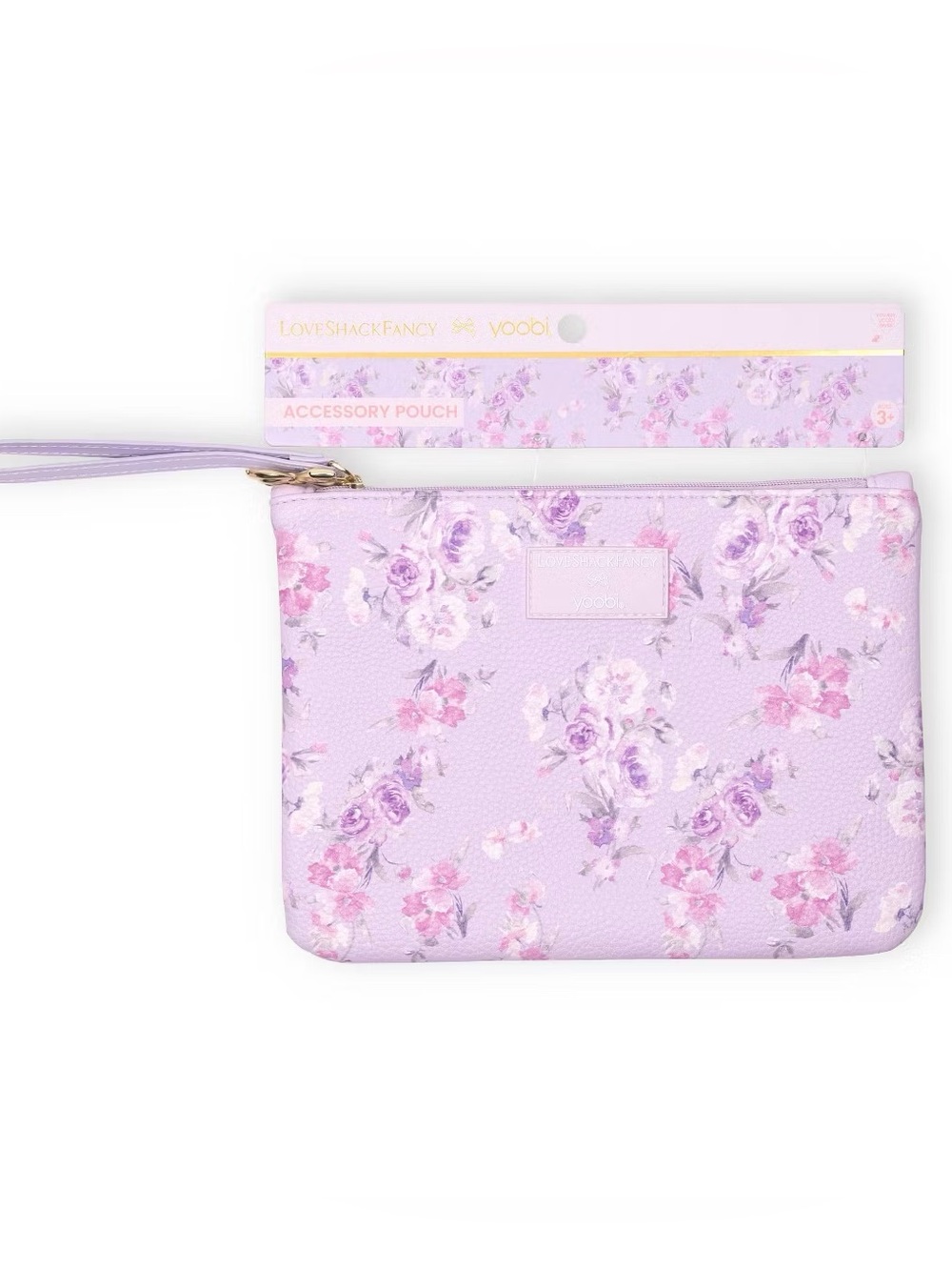 Love Shack Fancy x Target Yoobi
 Happy Thoughts Purple Zip Pencil Case Hibiscus